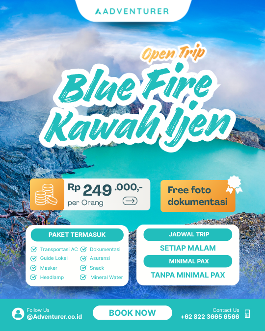OPEN TRIP BLUE FIRE IJEN