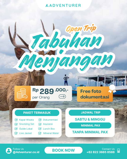 OPEN TRIP TABUHAN MENJANGAN